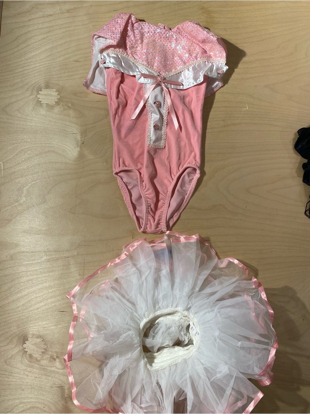 Fina Pink Lace Leotard with White Tulle Pettiskirt MC (RX)